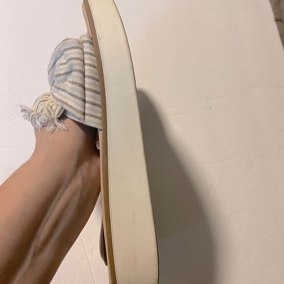 Seychelles Anthropologie Coastal beach Slide platform Italian Sandal Size 7.5 - Picture 5 of 11